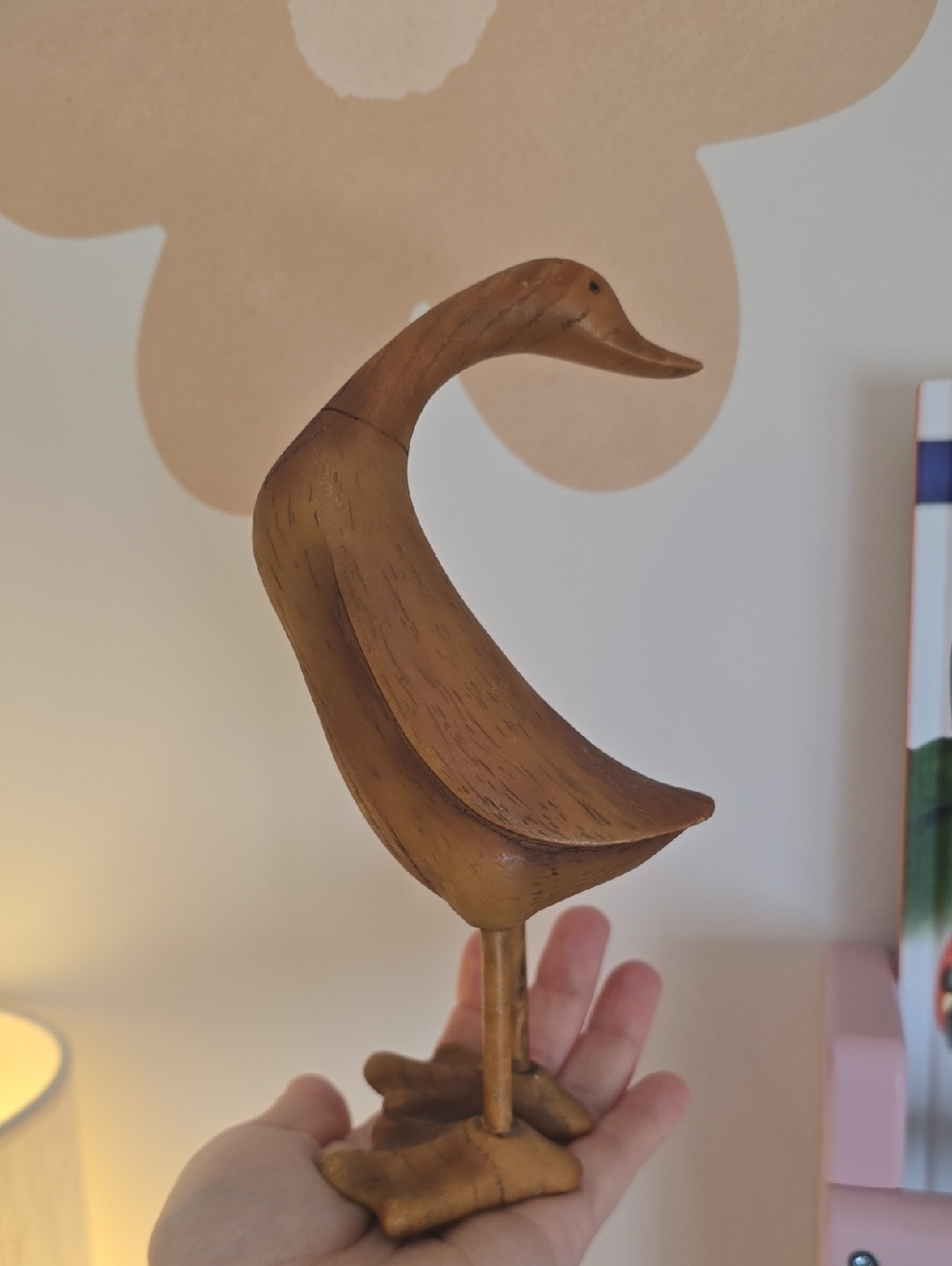 Mid Century Modern Hand Carved Duck figurine